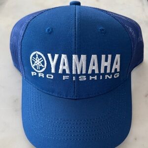 Yamaha Blue and White Pro Fishing Trucker Hat